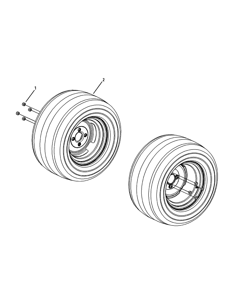 Wheel Assembly Diagram and Parts List for M60-KH (53CH8CT6050-27HP)(2011) Cub Cadet Lawn Tractor